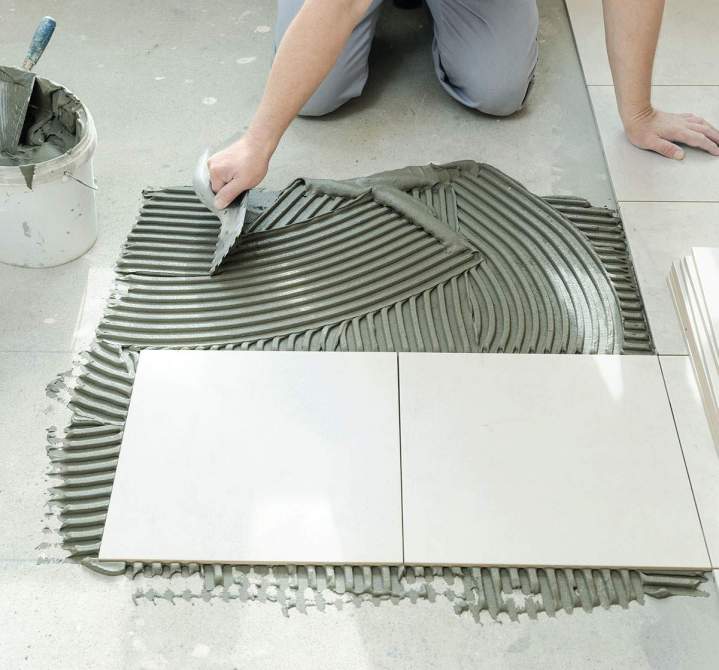 Carrelage réalisé avec minutie